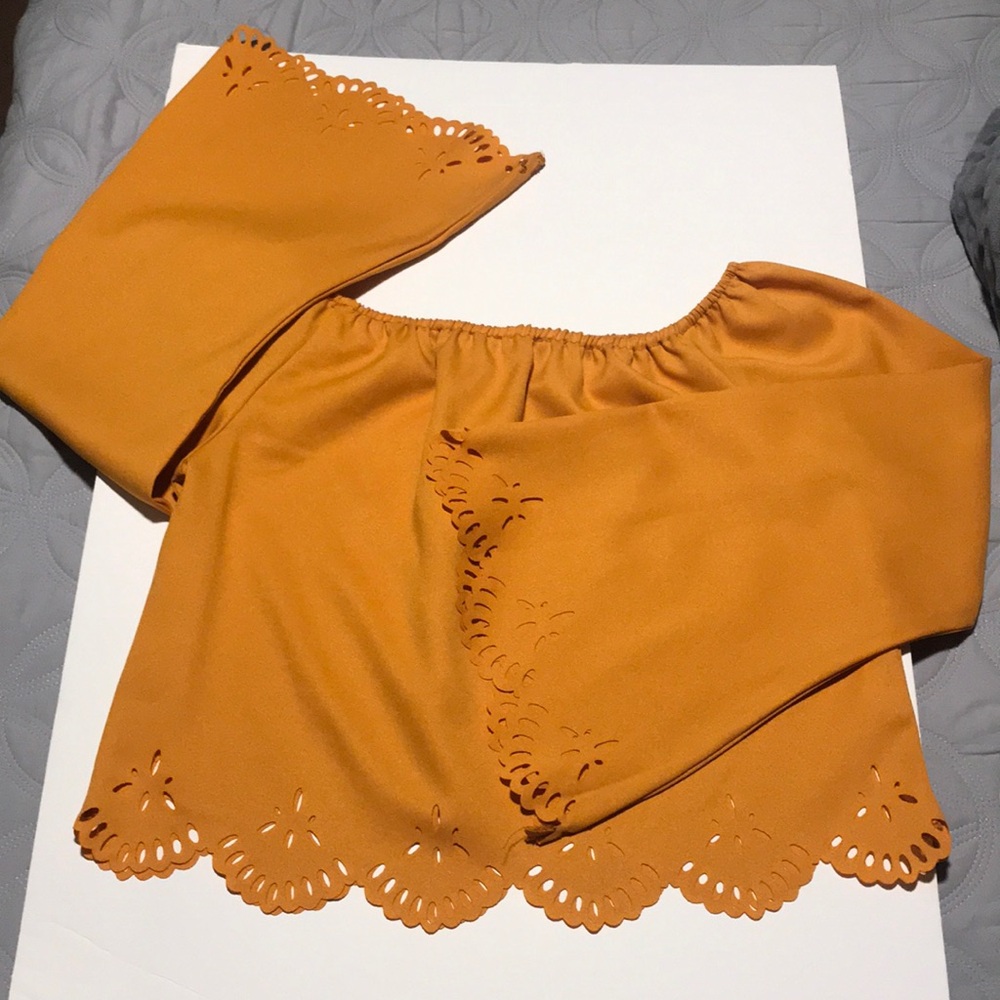 Off the shoulder crop top